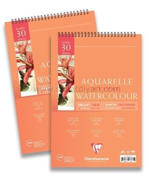 Clairefontaine Etival A4 300 gr Üstten Spiralli 30 Yaprak