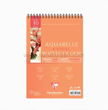Clairefontaine Etival A5 300 gr Üstten Spiralli 30 Yaprak
