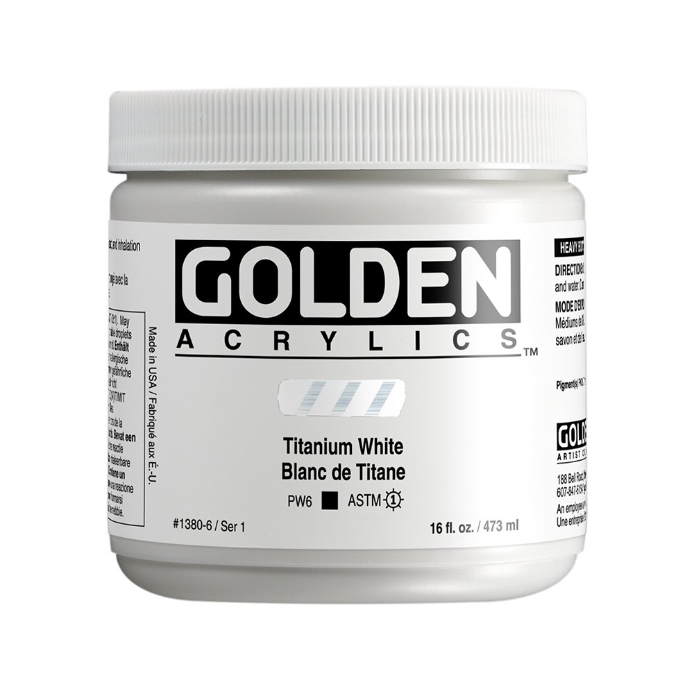 Golden Akrilik HB TITANIUM WHITE 473 ML