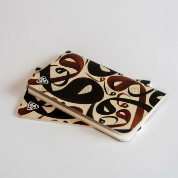 Üçvav Not Defteri Küçük Boy - Vav Karalaması Desenli