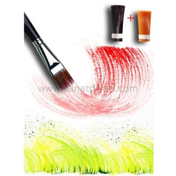 Da Vinci 1381 Serisi Fırça No:8 vario tip sentetik düz uçlu sulu boya ve hobi craft fırçası