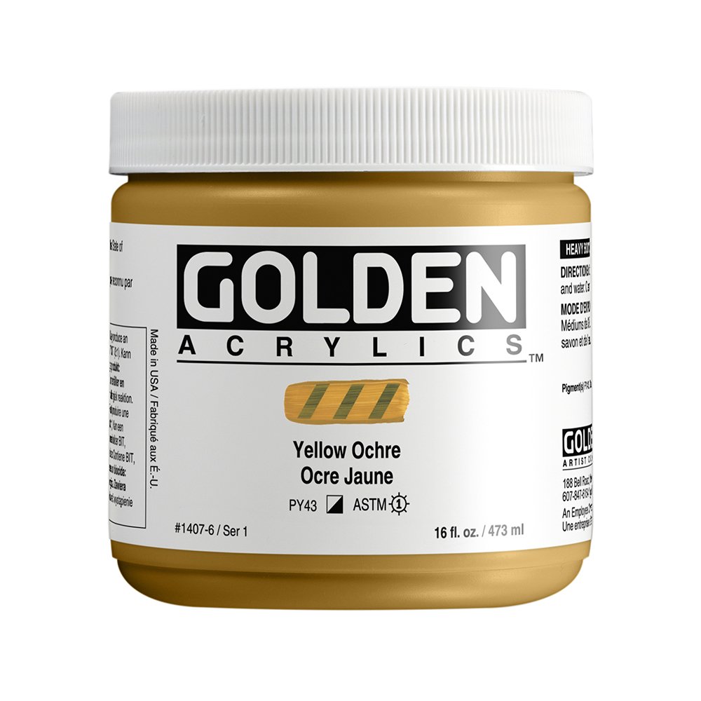 Golden Akrilik HB YELLOW OCHRE 473 ML