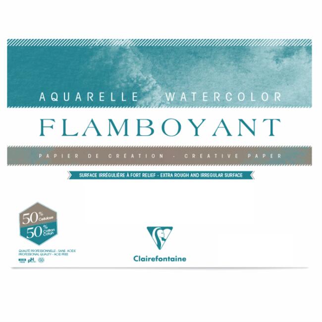 Clairefontaine Flamboyant Sulu Boya Blok 250 g 24x32 cm 10 Yaprak
