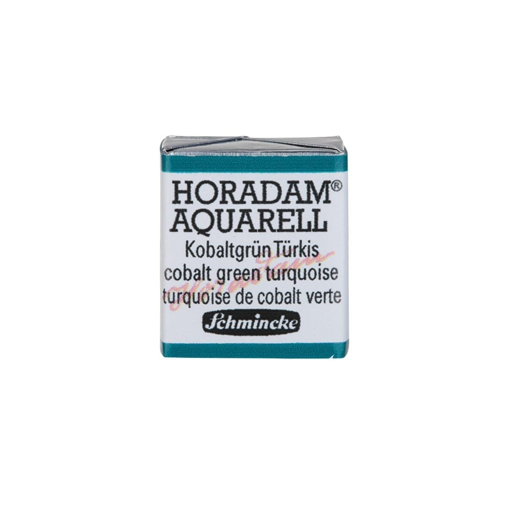 Schmincke Horadam Aquarell Artistik Sulu Boya Yarım Tablet Seri 4 510 cobalt green turquoise