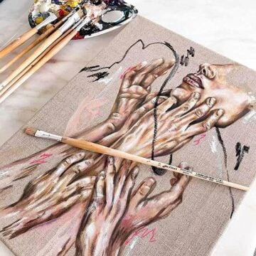 Da Vinci 8329 Serisi Fırça No:6 Sentetik Düz Uçlu Akrilik Boya Ve Yağlı Boya Fırçası