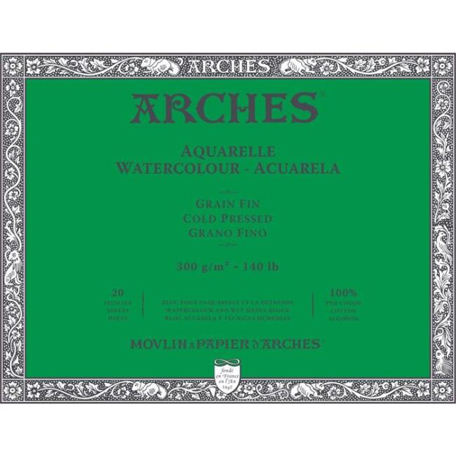 Arches Sulu Boya Blok 23 x 31 cm 300 gr 20 sf Cold Pres 1795060