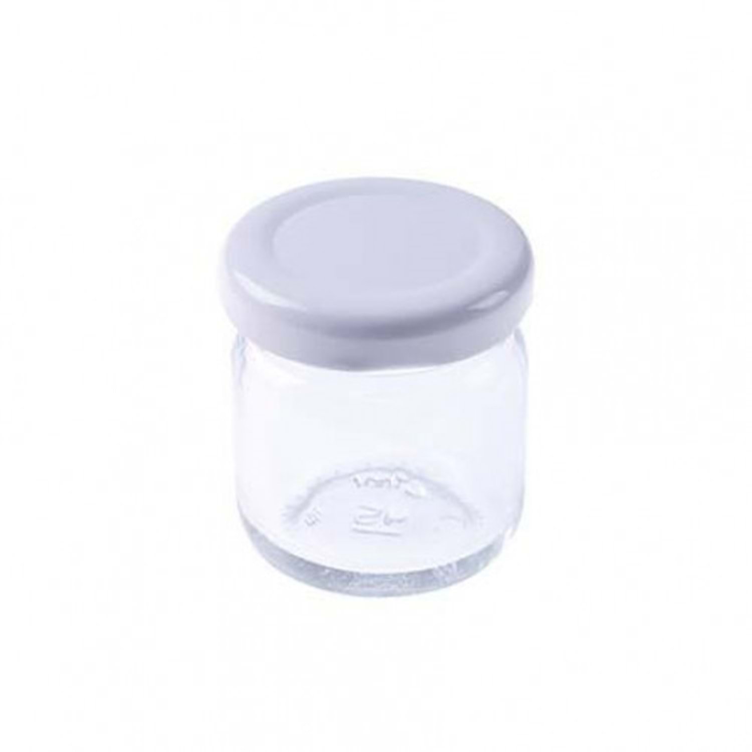 HOKKA 40 CC BEYAZ KAPAK YUVARLAK (CAM KAVANOZ)