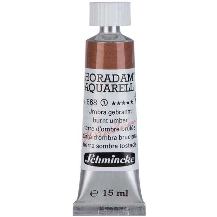 Schmincke Horadam Aquarell Artist Sulu Boya 15 ml Tüp Seri 1 668 burnt umber