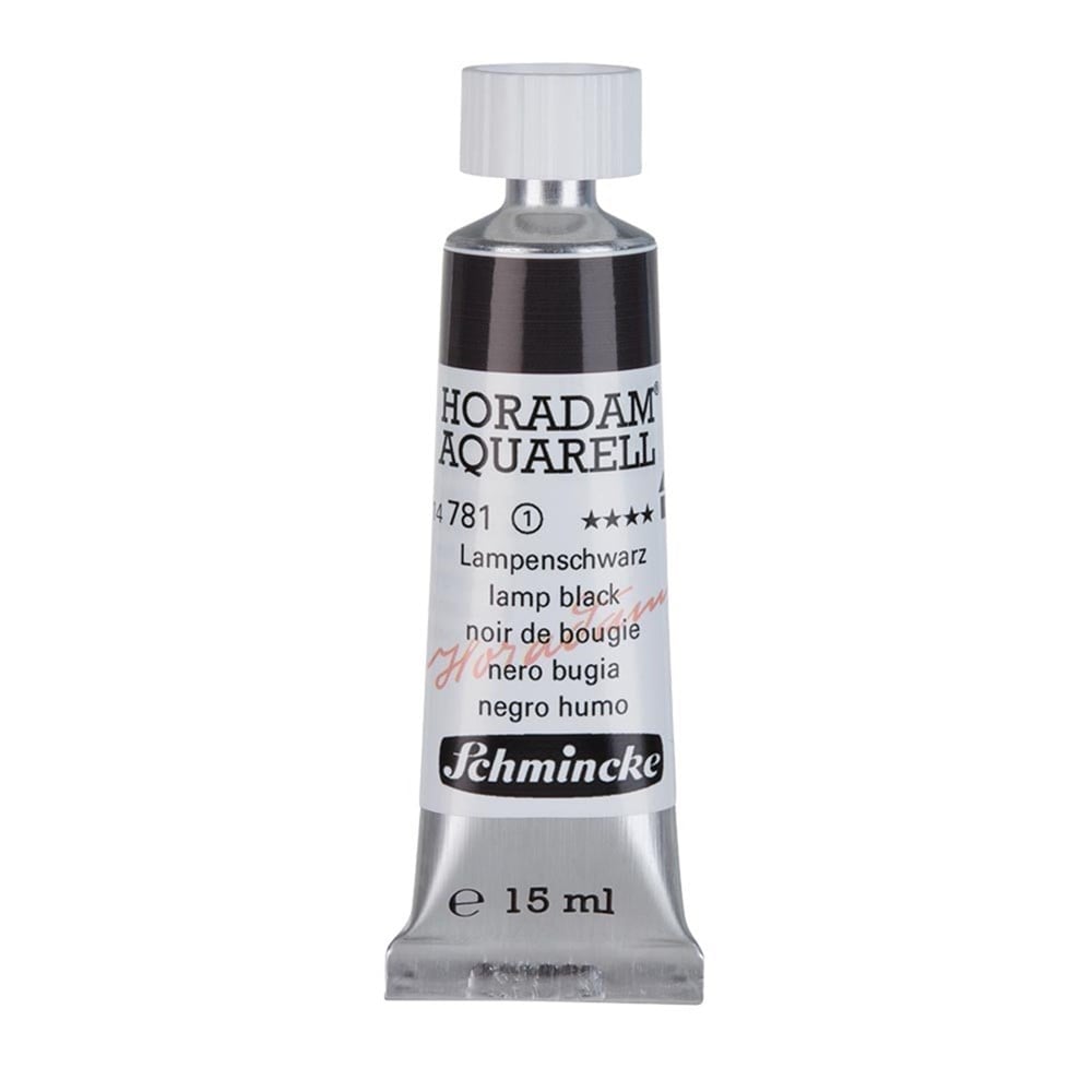 Schmincke Horadam Aquarell Artist Sulu Boya 15 ml Tüp Seri 1 781 lamp black
