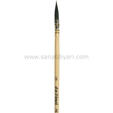 Da Vinci 418 Serisi Fırça No:3/0 petit gris pur mavi rus sincap kılı yuvarlak fıransız sulu boya fırçası