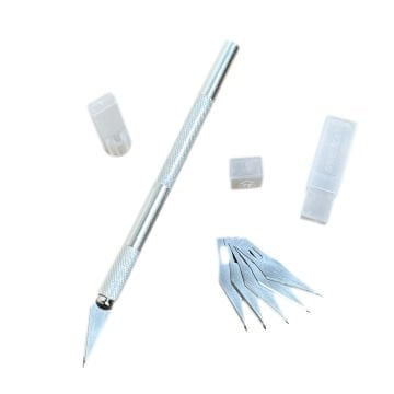 Vera Sanat Precision Knife Gri Metal Saplı Kretuar Bıçağı 5'Li Yedekli