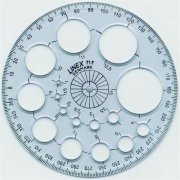 Linex 360 derece yuvarlak cetvel 71f