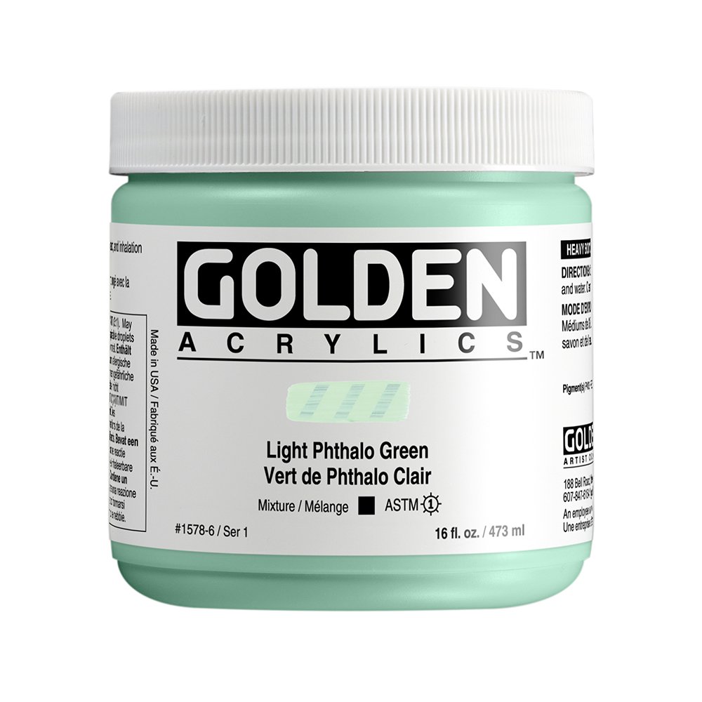 Golden Akrilik HB LIGHT PHTHALO GREEN 473 ML