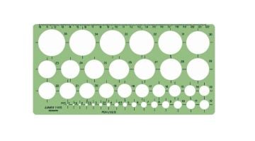 Linex Yuvarlak Şablon Cetvel 1116S
