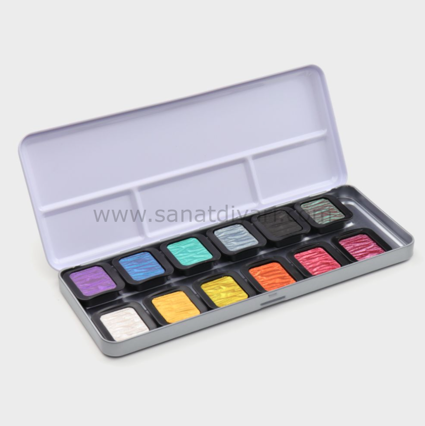 Finetec 12'li Yaldız Sulu Boya Seti F1200