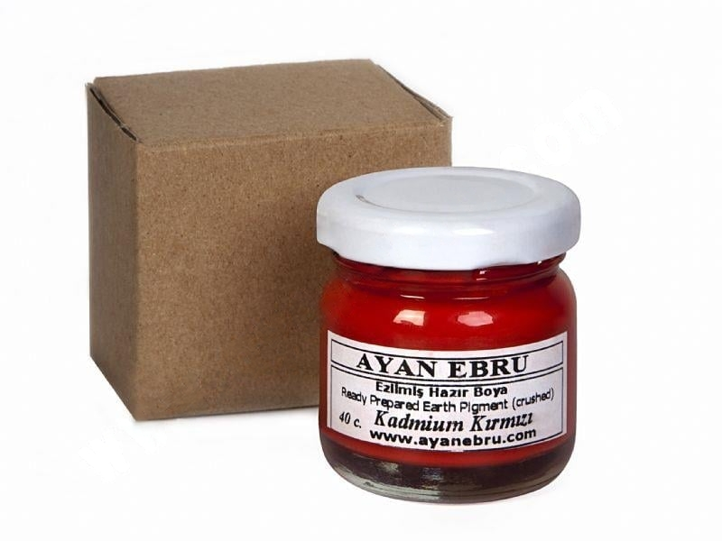 AYAN EBRU EZİLMİŞ HAZIR BOYA 40 cc. KIRMIZI KADMİUM PİGMENT
