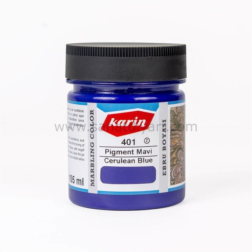 Karin Ebru Boyası 105 ml 401 Pigment Mavi