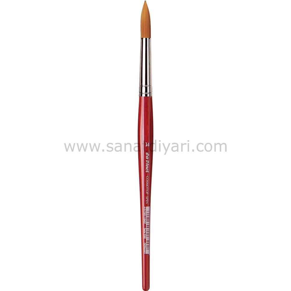 Da Vinci 5580 Serisi Fırça No:14 Cosmotop Spin Sentetik Yuvarlak Sulu Boya Fırçası