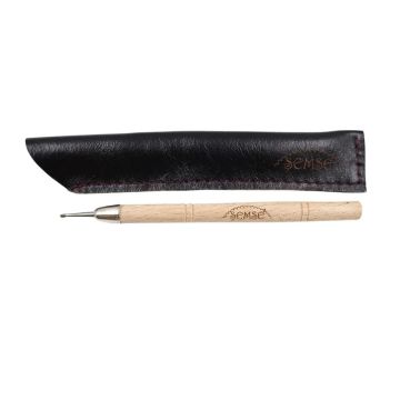 Şemseart Metal Çiçek Uçlu Mühre/Ahşap Sap (Deri Kılıflı )