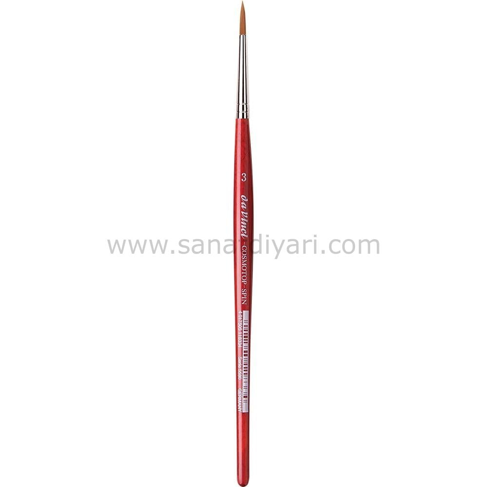 Da Vinci 5580 Serisi Fırça No:3 Cosmotop Spin Sentetik Yuvarlak Sulu Boya Fırçası