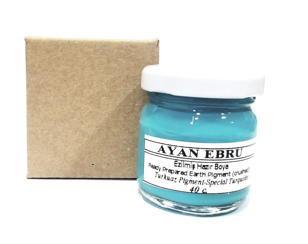 AYAN EBRU EZİLMİŞ HAZIR BOYA 40 cc. KOBALT TURKUAZ PİGMENT