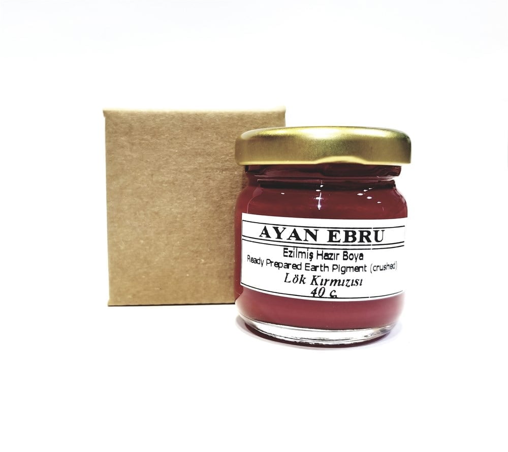 AYAN EBRU EZİLMİŞ HAZIR BOYA 40 cc. LÖK KIRMIZI