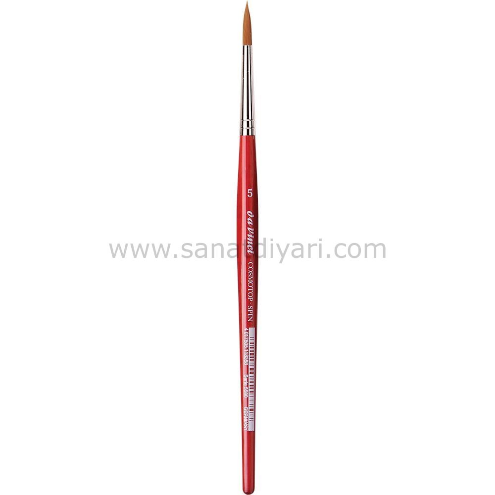Da Vinci 5580 Serisi Fırça No:5 Cosmotop Spin Sentetik Yuvarlak Sulu Boya Fırçası
