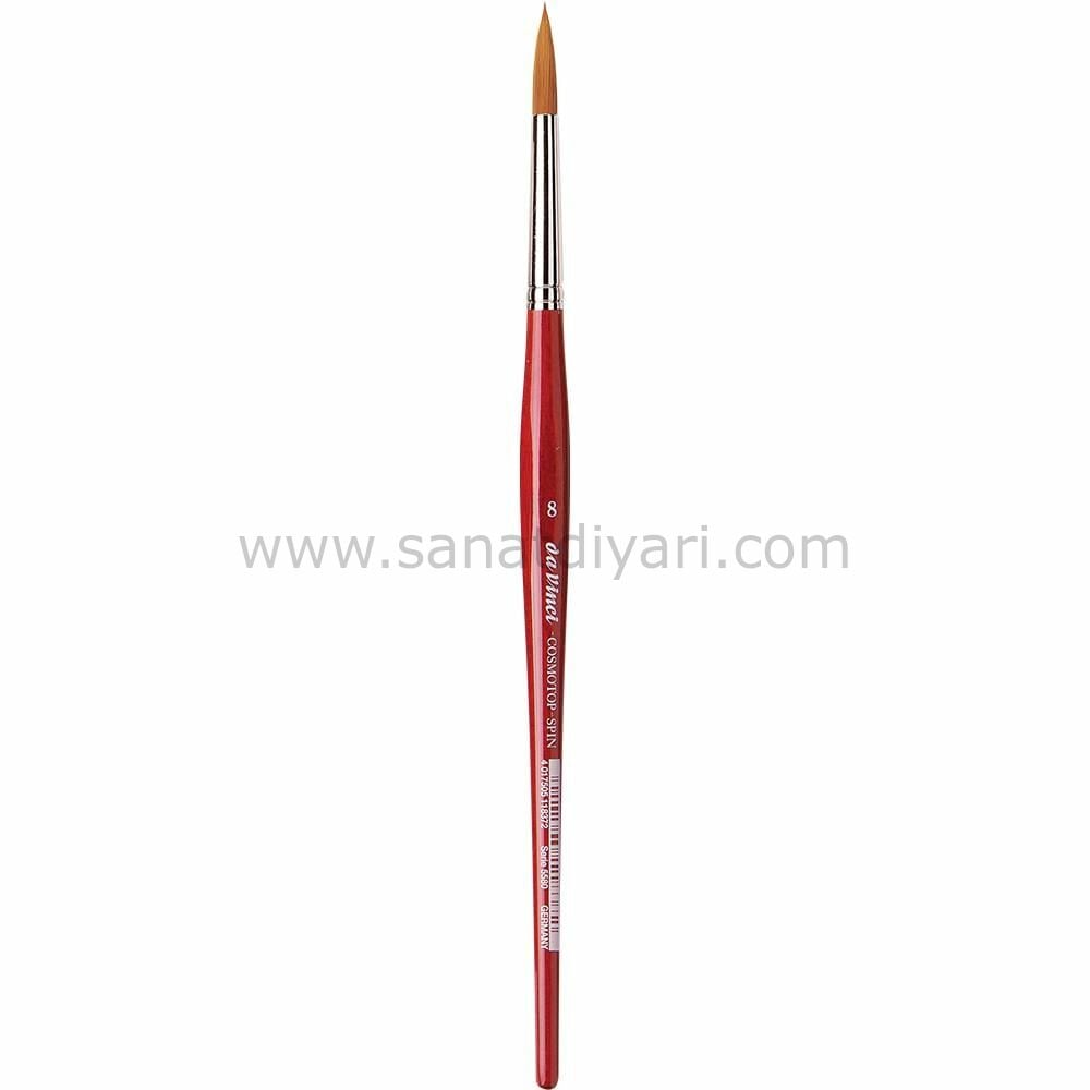 Da Vinci 5580 Serisi Fırça No:8 Cosmotop Spin Sentetik Yuvarlak Sulu Boya Fırçası