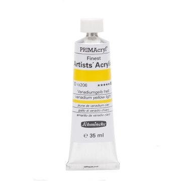 Schmincke 206 vanadium Yellow light  Primacryl Artist Akrilik Boya 35 ml Seri 4