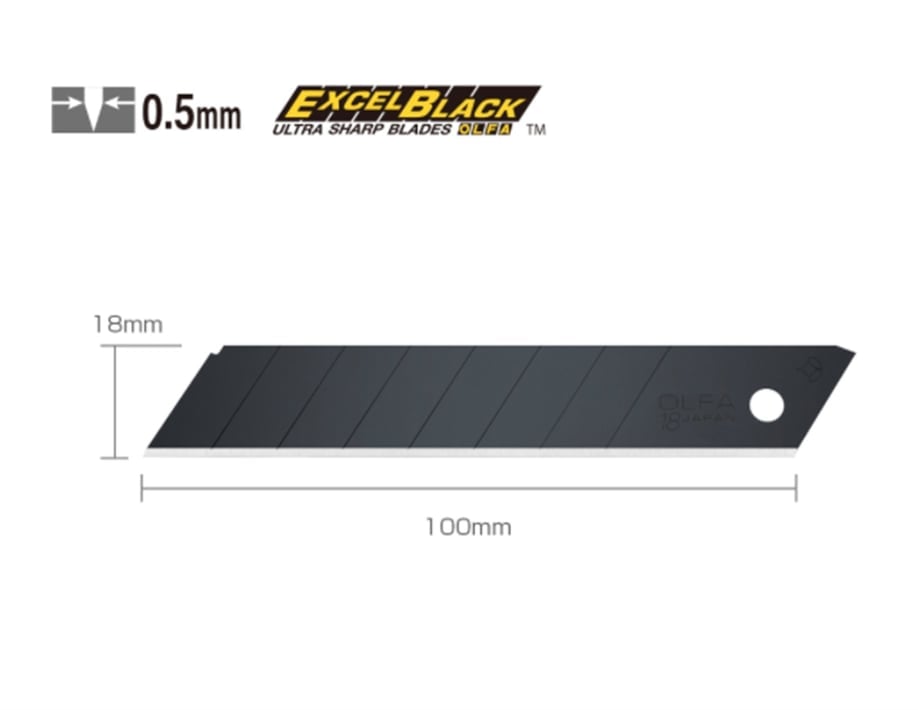 Olfa Maket Bıçağı Yedek Uç (18mm) 50 Adet / LBB50