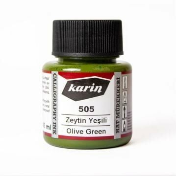 Karin 505 Zeytin Yeşili Hat Mürekkebi 45 ml