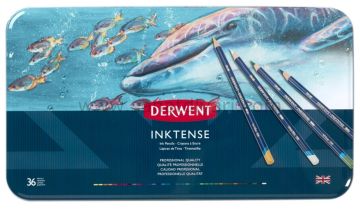 Derwent İnktense Mürekkep Bazlı Kuru Boya Kalem Seti 36 Renk