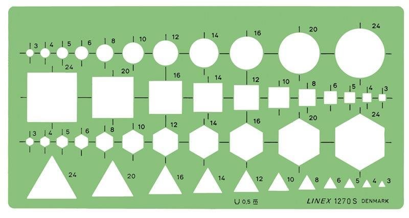 Linex Karışık Şekiller Şablon Cetvel 1270S