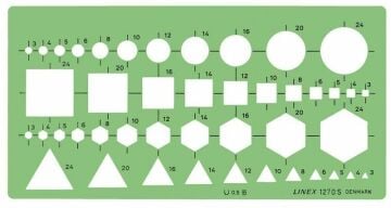 Linex Karışık Şekiller Şablon Cetvel 1270S