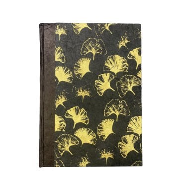 Tiryakiart El Yapımı Defter Circle Blossom Serisi 15x21 cm 80 yp 73 Raven/Gold