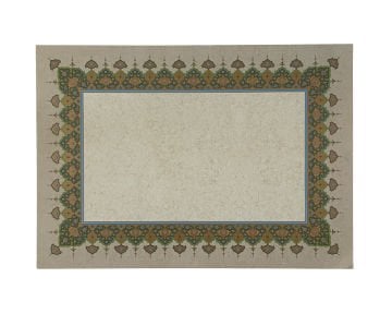 Tezhipli İçi Boş -37- Mat Kuşe Meşk Kağıdı Mohamad Badawi Alktifani A4 Tıpkı Basım (YEŞİL - GOLD)