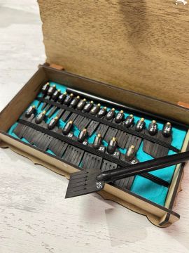 TiryakiArt Şaklı Abanoz Profesyonel Kalem Seti 1-25 mm