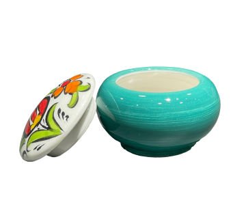 Tiryakiart Desenli Seramik Hokka 30 cc - Yeşil