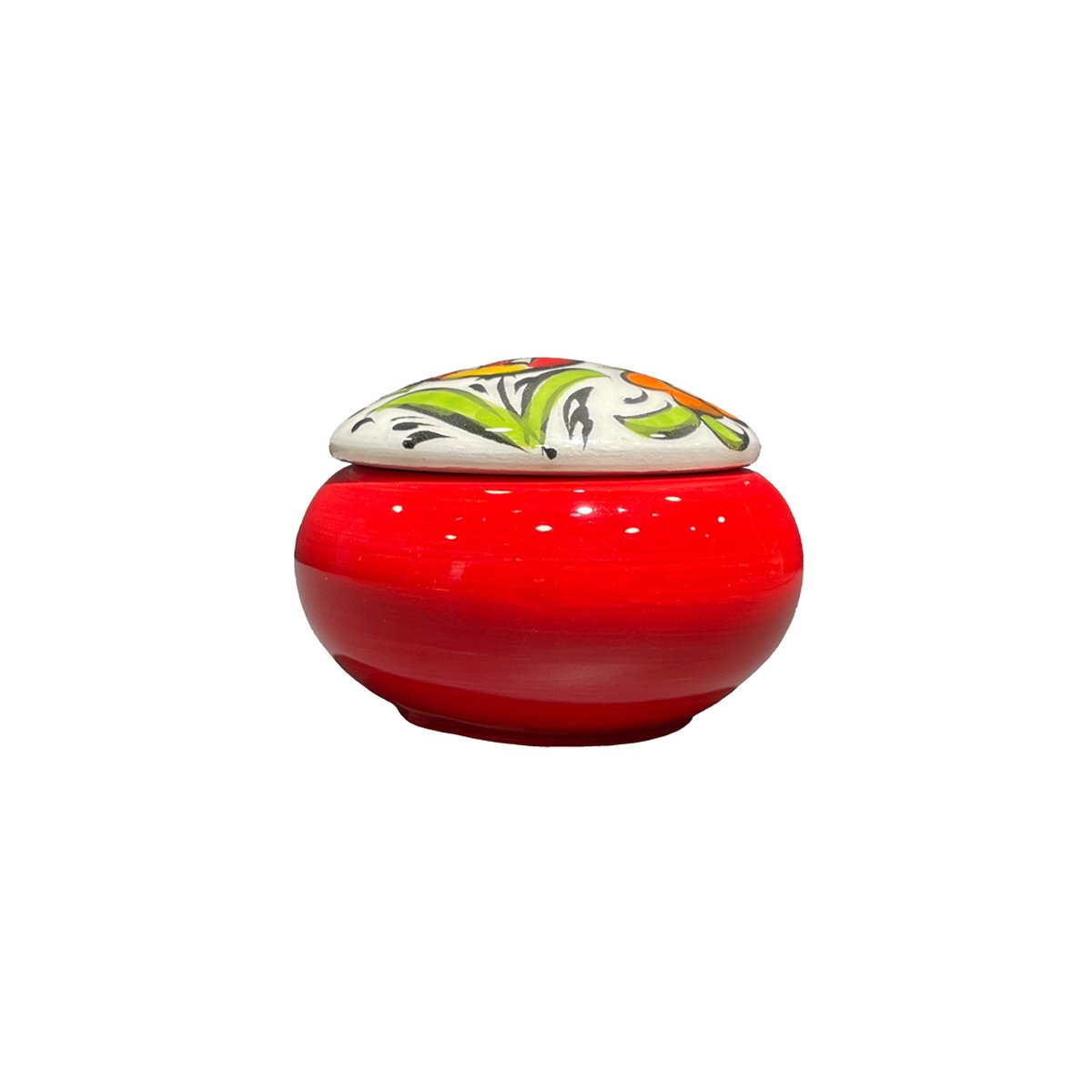 Tiryakiart Desenli Seramik Hokka 30 cc - Kırmızı