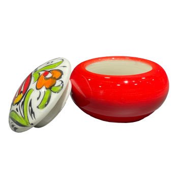 Tiryakiart Desenli Seramik Hokka 30 cc - Kırmızı