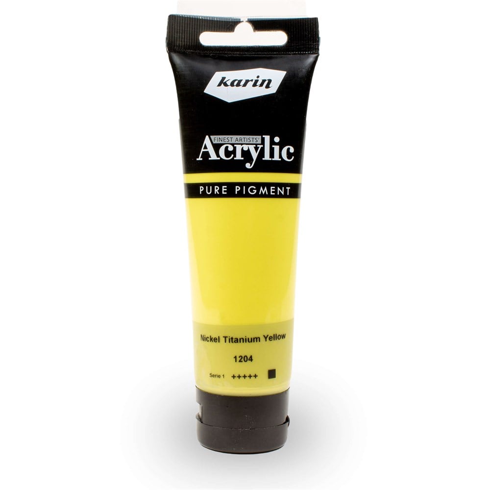 karin artist akrilik boya 120 ml 1204 nickel titanium yellow