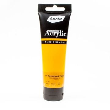 karin artist akrilik boya 120 ml 1209 permanent yellow