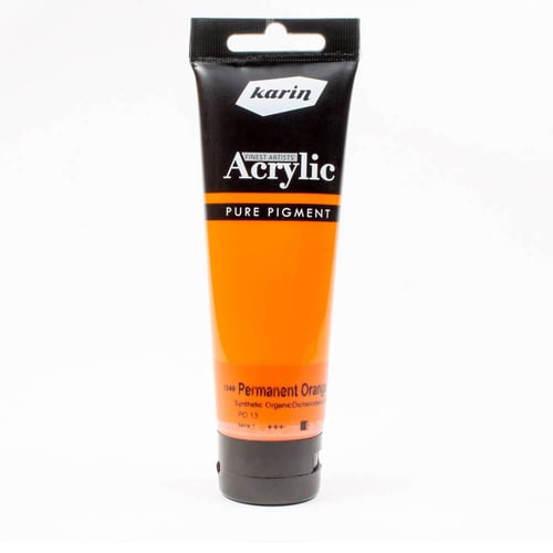 karin artist akrilik boya 120 ml 1240 permanent orange