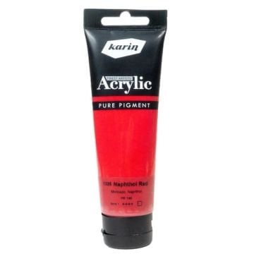 karin artist akrilik boya 120 ml 1325 napthol red