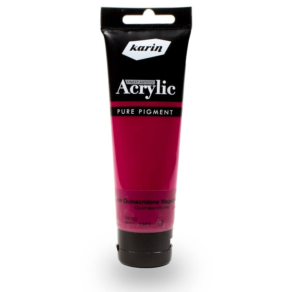 karin artist akrilik boya 120 ml 1326 quinacridone magenta