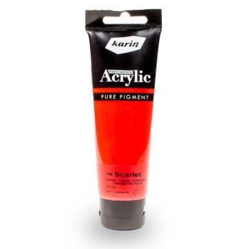 karin artist akrilik boya 120 ml 1360 scarlet