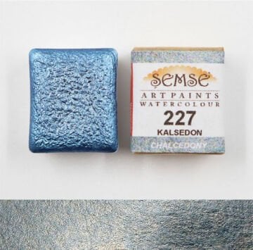 ŞemseArt No: 227 Kalsedon Altın Yaldız Yarım Tava Sulu Boya