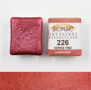 ŞemseArt No: 226 Güneş Taşı Altın Yaldız Yarım Tava Sulu Boya