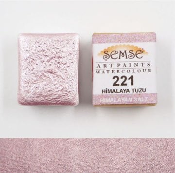 ŞemseArt No: 221 Himalaya Tuzu Altın Yaldız Yarım Tava Sulu Boya