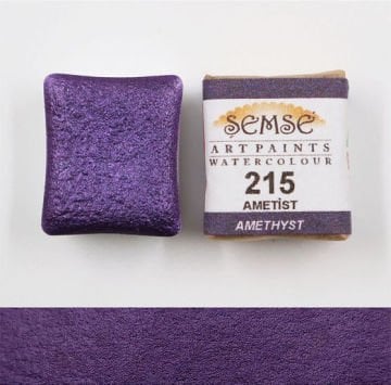 ŞemseArt No: 215 Ametist Yaldız Yarım Tava Sulu Boya